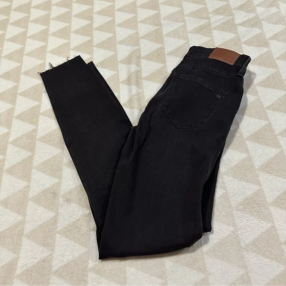madewell taller 9” high rise skinny jeans Black Sea stretch 27 tall - Picture 4 of 8